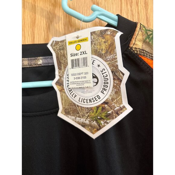 Realtree By Staghorn Creek Mens 2XL Camo & Orange Short Sleeve Shirt 100% Polyes - Picture 2 of 4